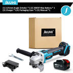 JAUHI 125mm Brushless Angle Grinder 4 Gears Cordless Grinding Machine Cutting Woodworking Power Tools For Makita 18V Battery