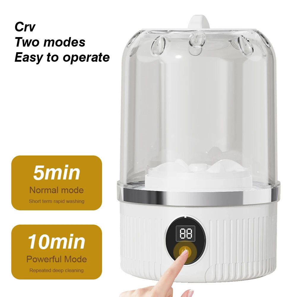 Cordless Small Washing Machine with Laundry Cup Automatic Laundry Cup
