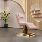 Modern Beauty Salon Center Facial Spa Bed with Foot Control Luminous Diode Electric Massage Beauty Bed Tattoo Embroidery Eyelash Bed