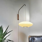 Modern Nelson Ball Wall Sconce Modern Japanese Wall Lamp for Living Room Bedroom Home Bedside Office Hotel Silk Cloth Lamps