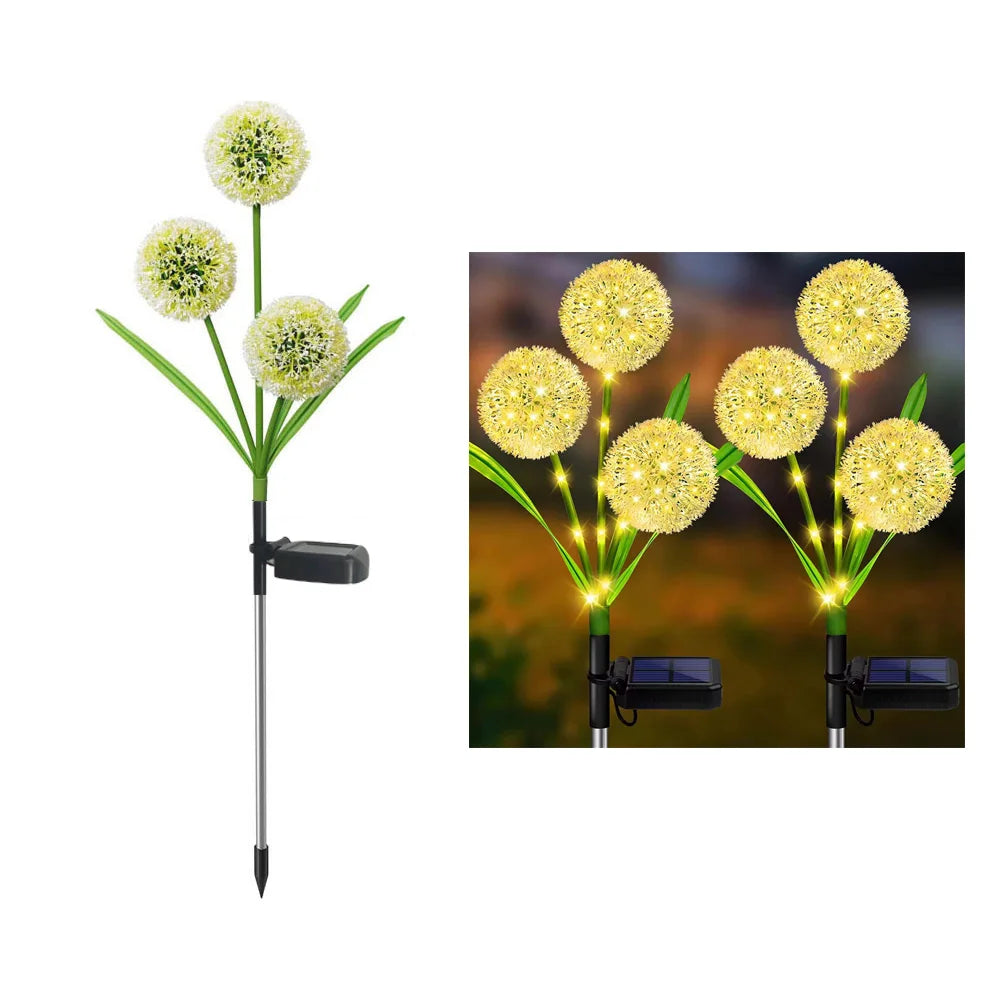 Solar LED Dandelion Lights Outdoor Waterproof LED Lamps dandelions solar garden light Backyard Lawn Landscape Decoration