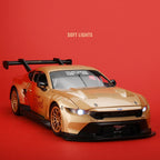 NEW 1:24 Ford Mustang GT3 Limited Edition Alloy Racing Car Model Sound and Light Children's Toy Collectibles Birthday gift