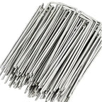 100pcs Landscape Staples, U-Shaped Garden Pins Garden Stakes Staples, Heavy Duty Yard Lawn Tent Stakes Securing Pegs For Weed Ba