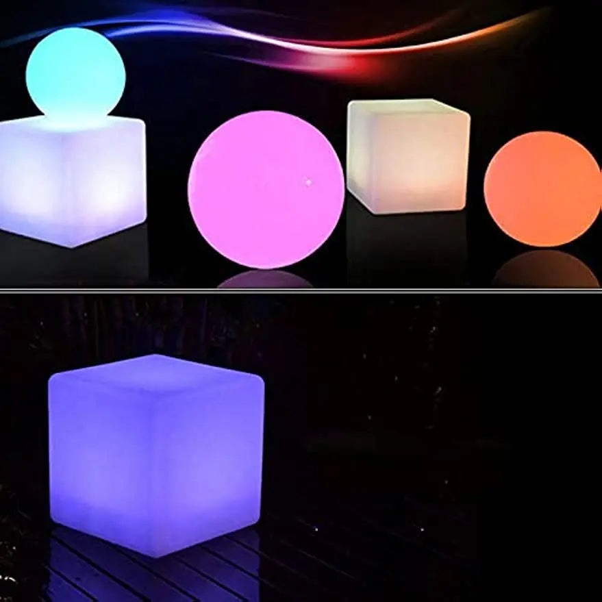 30 cm LED Leuchtwürfel Hocker Tisch RGB Farbwechsel Garten Leuchte Sitzhocker 16 RGB einstellbare Lichtfarben Stimmung Party