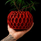 Modern Minimalist 3D Printed Plant Pot – Biodegradable Flower Planter for Home Decor, Eco-Friendly Sustainable Gift (Invader)