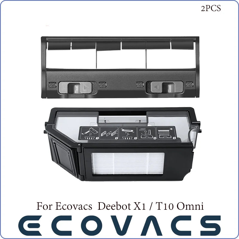 Ecovacs Deebot X1 OMNI / T10 OMNI Robot Vacuum Cleaner Spare Parts, Rubber / Side Brush, Cover,Hepa Filter, Mop Rag, Dust Bag