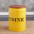 Paint Bucket Stool, Iron Art, Creative Storage Seat, Commercial Retro Low Stool, Bars, Shopping Malls Oil