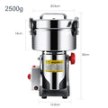800G/2500G High Power Electric Grain Mill Grinder Swing Spice Grinders Stainless Steel for Herbs, grains, spices, cereals, corn