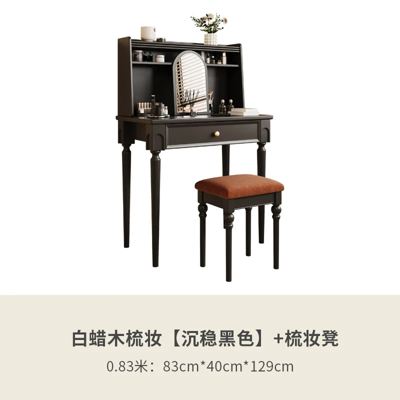 Make Up Vanity Table Dressers for Bedroom Sets Wooden Furniture Makeup Dressing Table with Mirror Complete Room Furniture Rooms