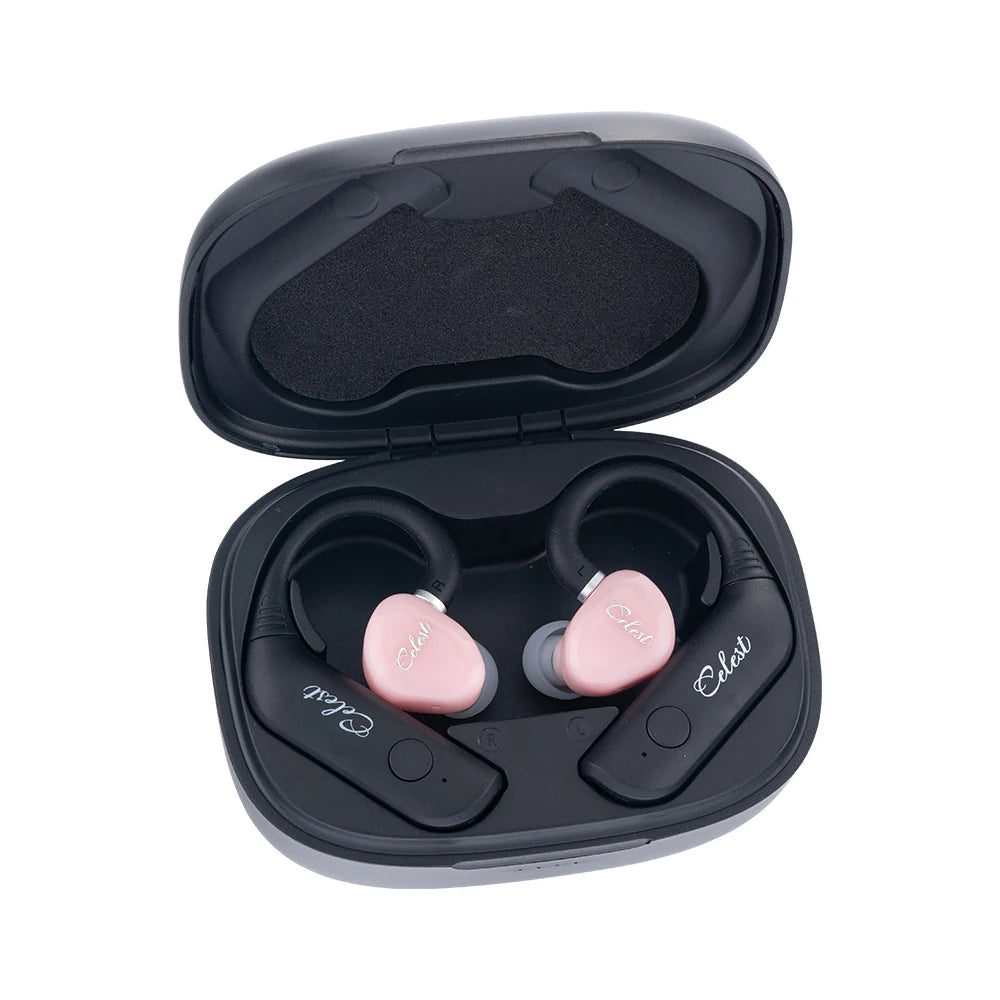 Celest T1 Ear Hook With Wyvern Black Qing Rue Earphone V5.3 Bluetooth Headphones Waterproof Headset Cable Hifi Music IEMs