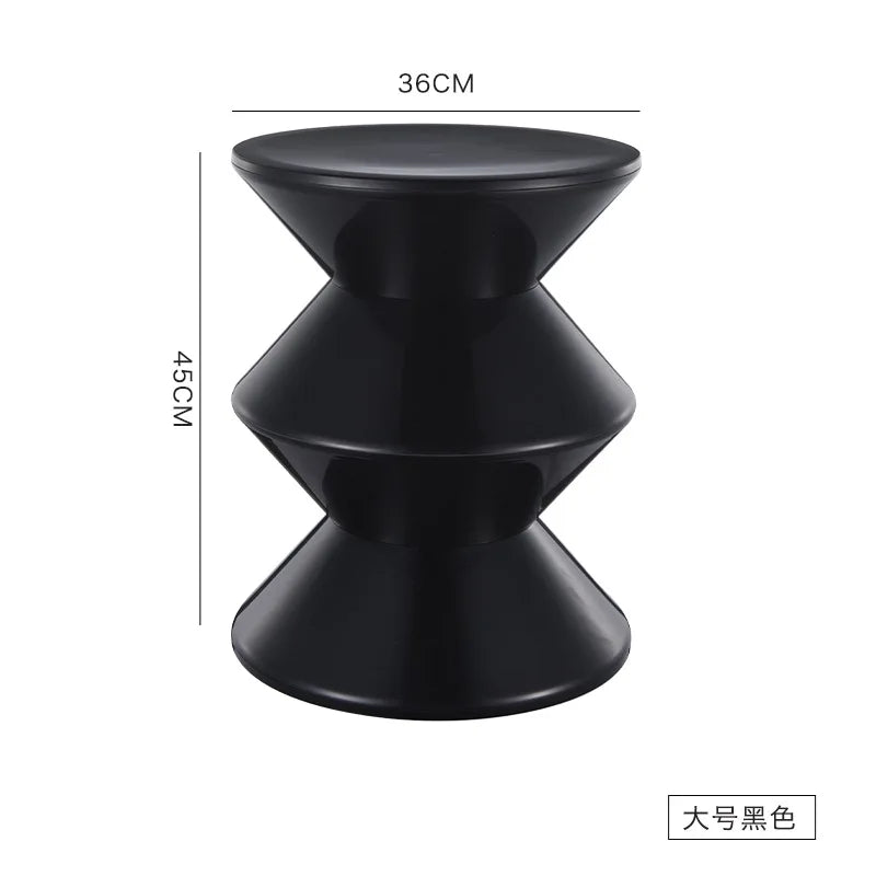 K-star Nordic Style Shoe Changing Stool Home Art Small Bench Simple Children Plastic Low Stool Creative Round Stool Hot 2024