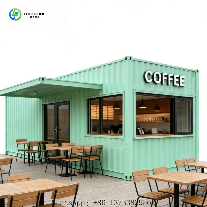 Customized Outdoor Kitchen Custom Container Restaurant Modular Cafe Bar Street Stalls Multipurpose Outdoor Trailer Kitchen