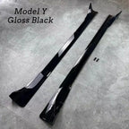 4pcs Side Skirts Spoiler Body Kits For Tesla Model Y 3 Highland Guard Extension Rocker Panels 2017-2024 Splitters Accessories