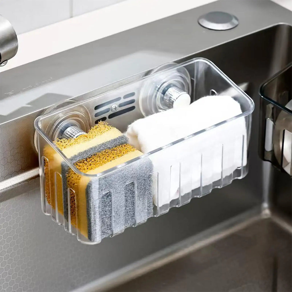 Kitchen Sink Drain Rack Portable Dish Washing Cloth Pot Brush Storage Shelf Soap Sponge Holder Bathroom Organizer Basket