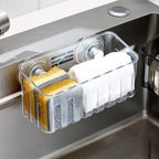 Kitchen Sink Drain Rack Portable Dish Washing Cloth Pot Brush Storage Shelf Soap Sponge Holder Bathroom Organizer Basket