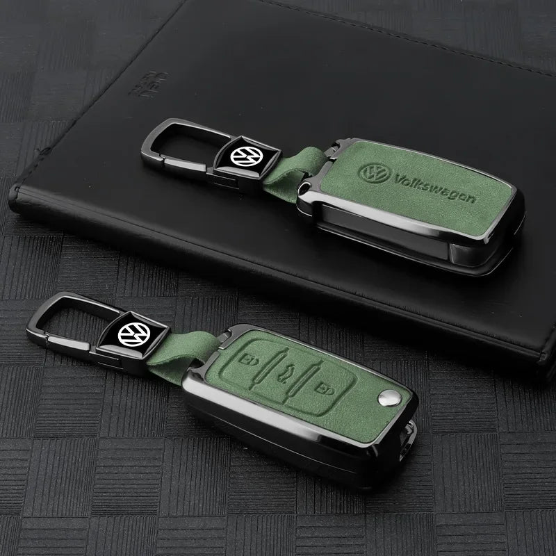 Vw Golf 5 6 Polo Passat B6 B7 Cc Skoda Jetta Universal Car Key Case Luxury Leather Key Cover Durable Secure Car Holder