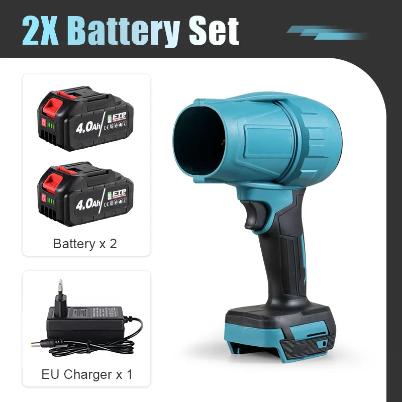 BABEQ 1500W Electric Jet Fan Turbo Air Blowers 200M/S Violent Car Dryer Handheld Dust Leaf Blowing Tool for Makita 18V Battery