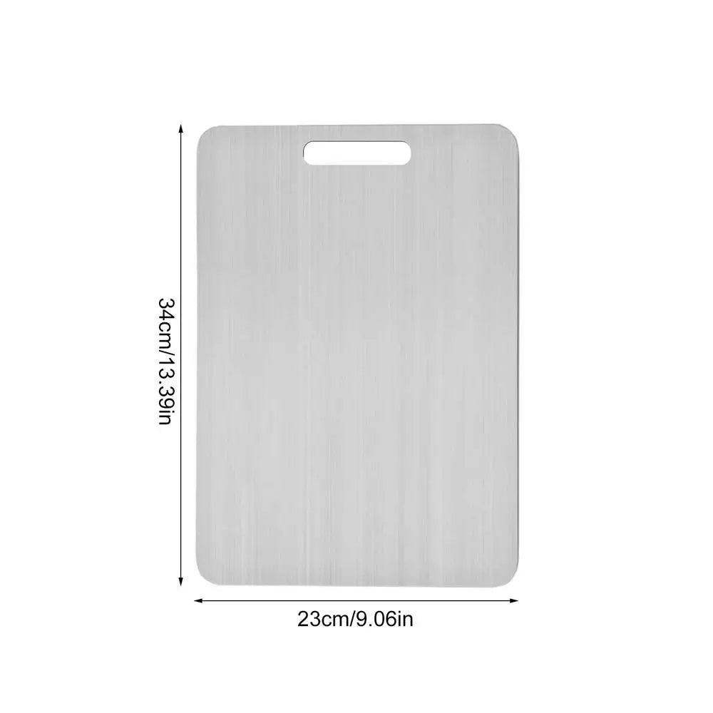 304 Stainless Steel Panel Titanium Cutting Boards for Kitchen Thickened Double Sided Cutting Board Portable Cutting Board