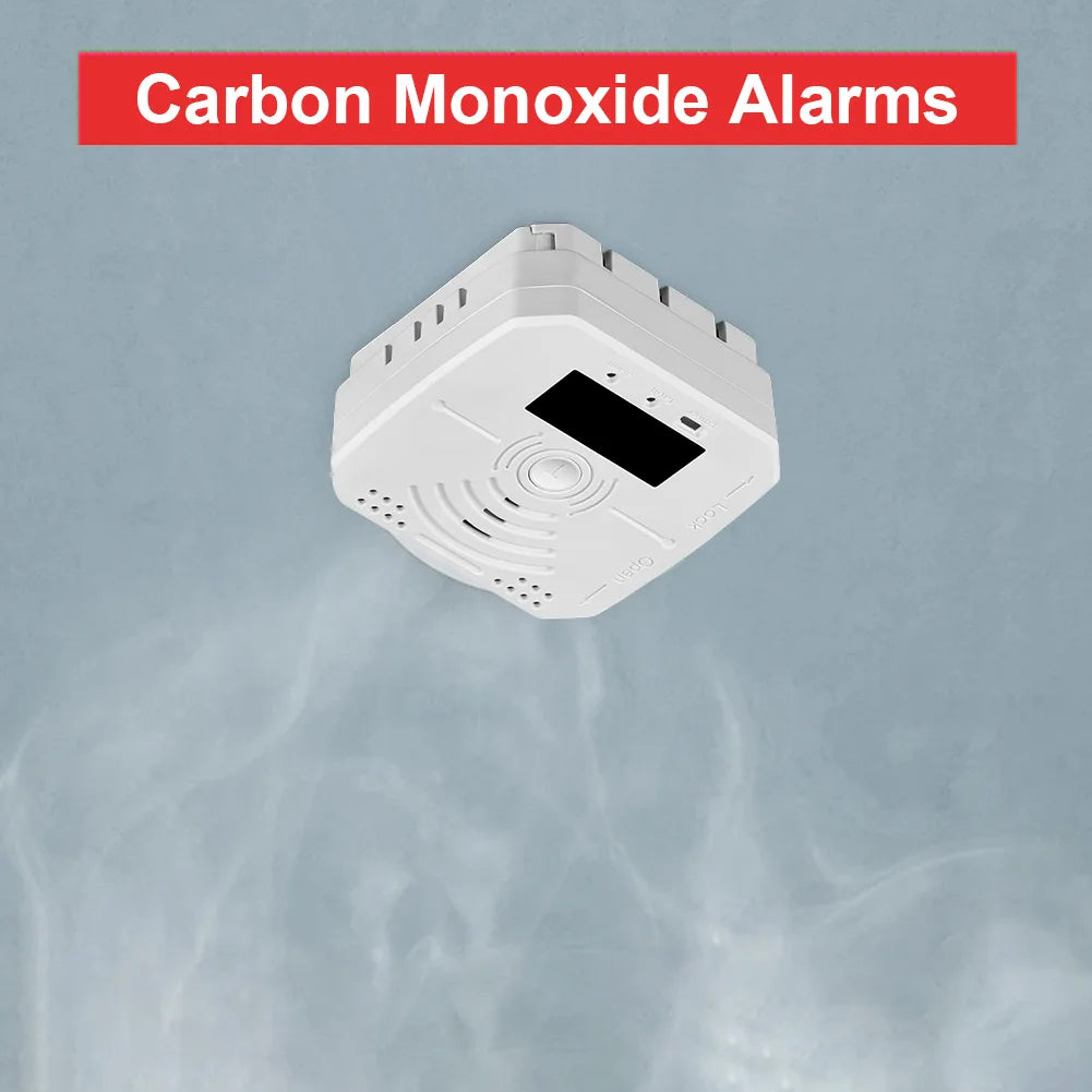 Digital CO Leak Detector Battery Powered CO Gas Monitor Alarm Sound Light Warning Portable CO Detector for Home Kitchen