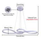Modern Chandelier Cord Pendant Light Acrylic Led Ceiling Lamp Minimalist Dining Living Room Hotel Decor Luminair Hanging Fixture