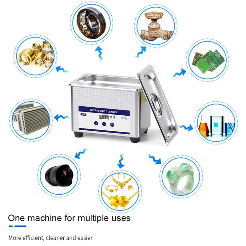 800ml Ultrasonic Cleaner Glasses Ultrasonic Cleaning Device Jewelry Ultrasound Cleaner High Frequency Ultrasonic Washing Bath