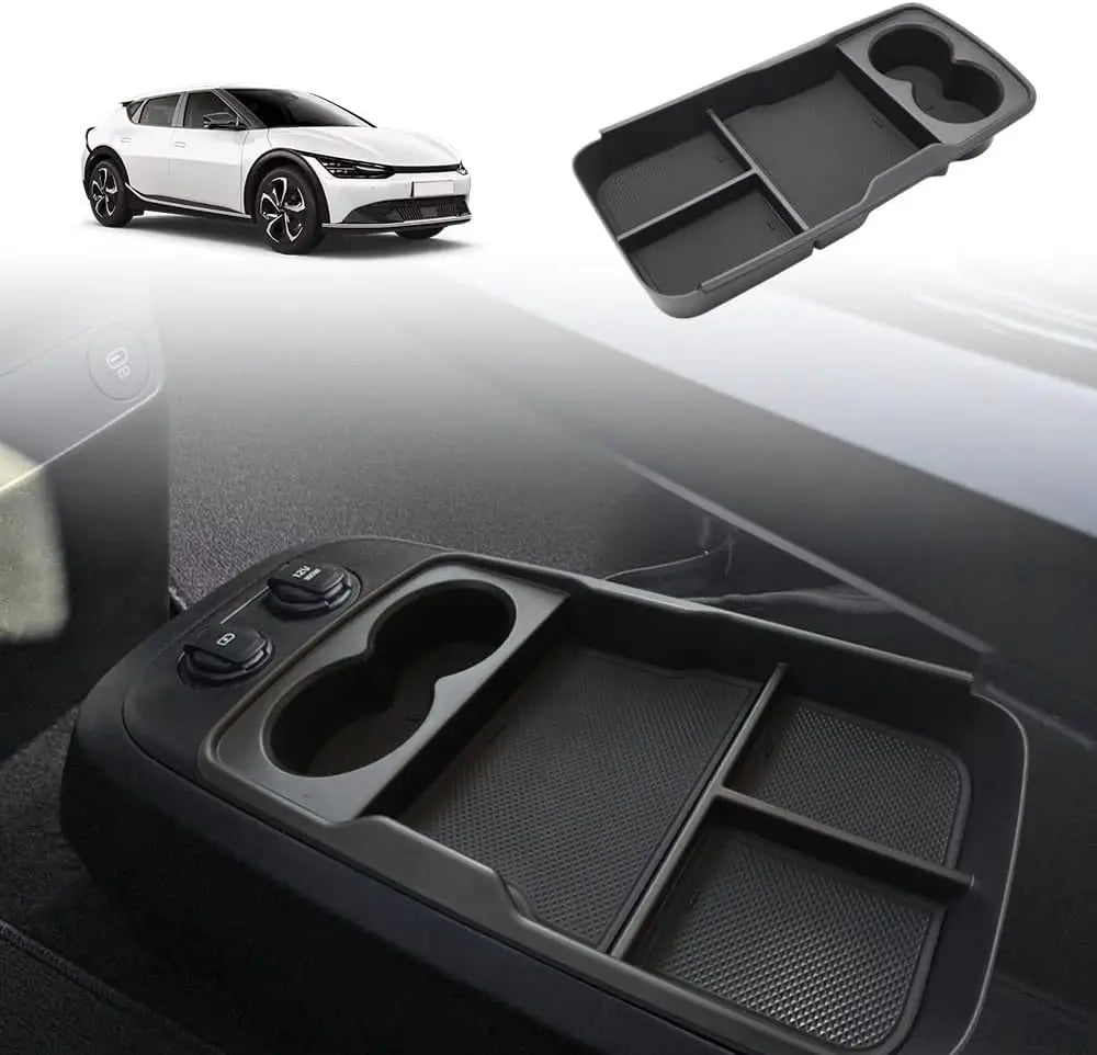 Storage Box For EV6 Lower Center Console Organizer Tray Interior Accessories Material Trim For Kia EV6 Accessories