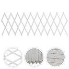 1pc Premium Natural Wood Anti Corrosion Expandable Garden Fence Decorative Wooden Yard Border Plant Climbing Support