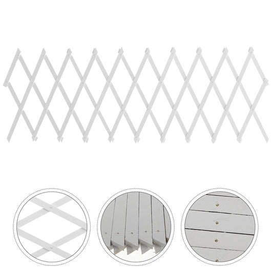1pc Premium Natural Wood Anti Corrosion Expandable Garden Fence Decorative Wooden Yard Border Plant Climbing Support