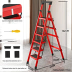 Home ladder stool folding zigzag ladder anti slip pedal ladder indoor