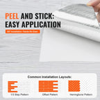 SucceBuy Self Adhesive Vinyl Floor Tiles 1.5mm Thick Peel & Stick Light Wood Grain DIY Flooring for Kitchen  Dining Room Bedroom