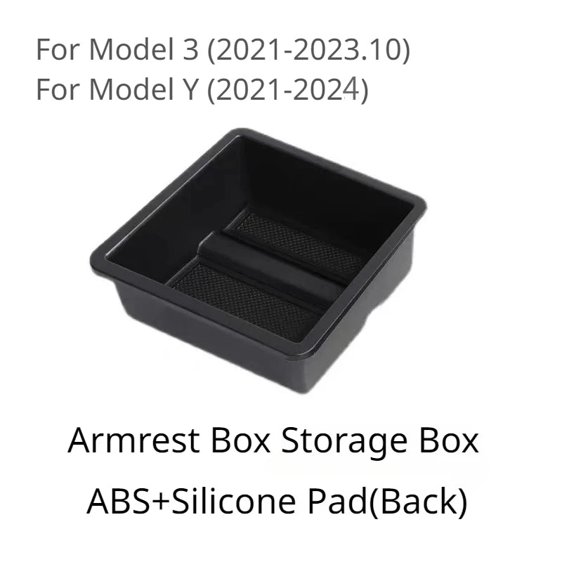 Central Control Storage Box for Tesla Model 3/Y/3+ Modely Juniper Center Console Organizer Tray Armrest Cubby Drawer Accessories