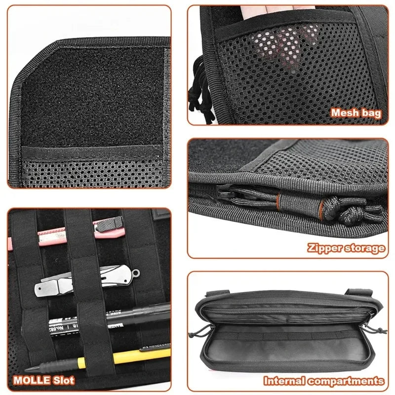 Car Sun Visor Organizer Universal Car Sunshade Storage Clip for Car Accessories Molle Hunting Gears Bag