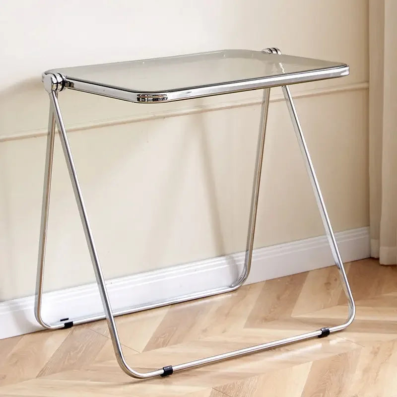 Simple Folding Dining Table Nordic ins Transparent Table Coffee Table Side Acrylic Portable Office Study Home Use