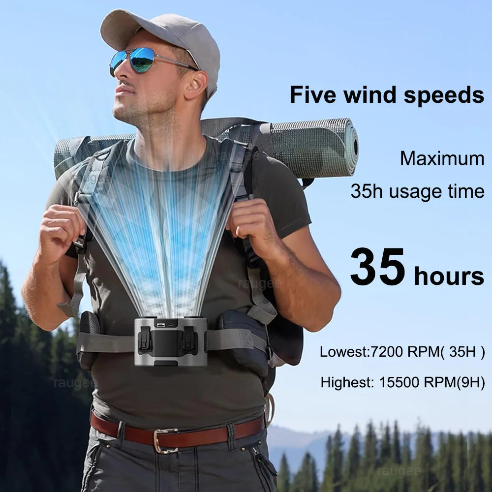 Portable Waist Clip Fan 20000mAh