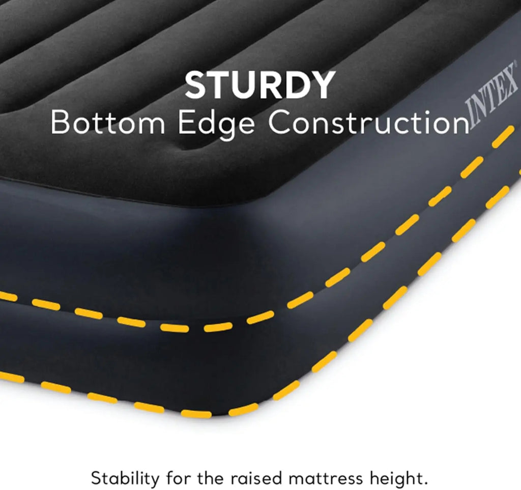 Raised Airbed Mattress with Built-in Pump,Dura-Beam Plus Pillow,Twin - Portable Inflatable Luxury Blow-Up Bed for Adults,Camping