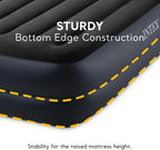 Raised Airbed Mattress with Built-in Pump,Dura-Beam Plus Pillow,Twin - Portable Inflatable Luxury Blow-Up Bed for Adults,Camping