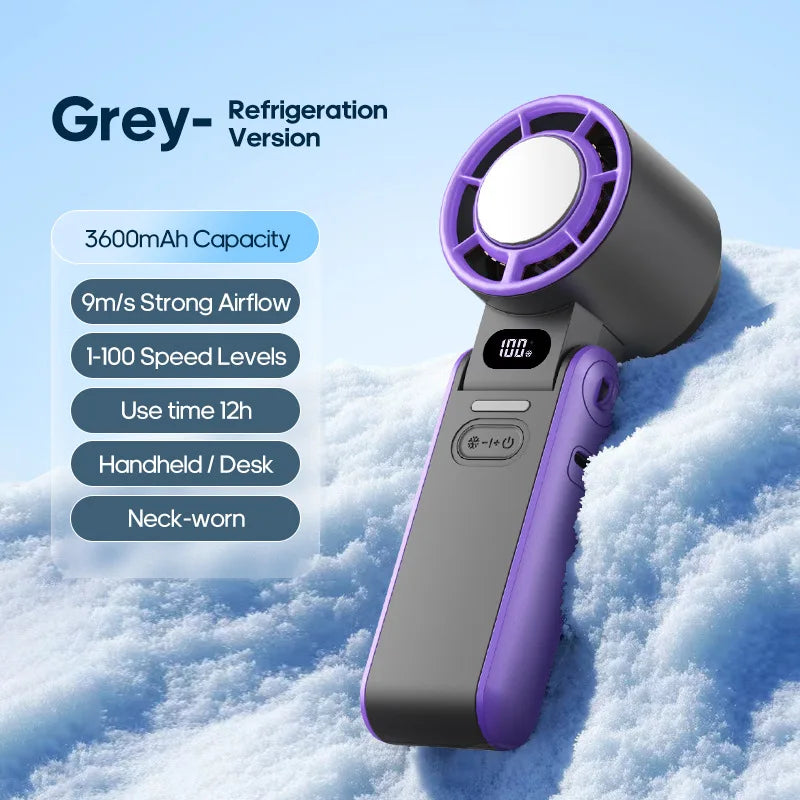 2025 New Outdoor Foldable Portable Handheld Fan Mini Cooling Rechargea
