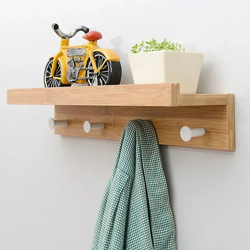 Wood Wall Coat Rack Clothes Racks Hanger Display Coat Stand Portable Clothes Hanger Dressing Entrance Hall Furniture for Home