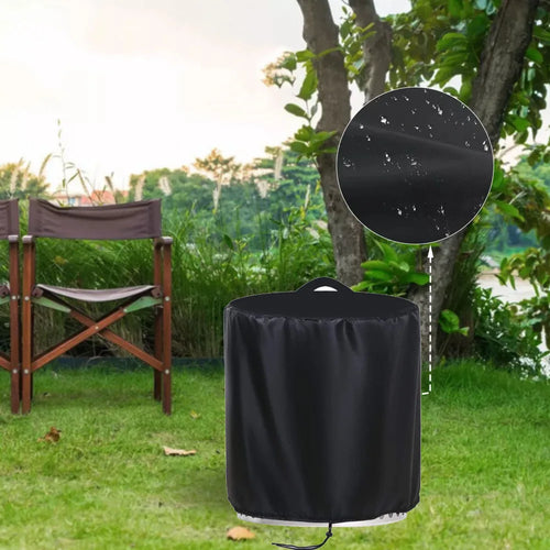 Fire Pit Cover Round Stove Waterproof Cover Outdoor Garden Furniture Tabletop Fire Pit Stones Dust Proof Cover