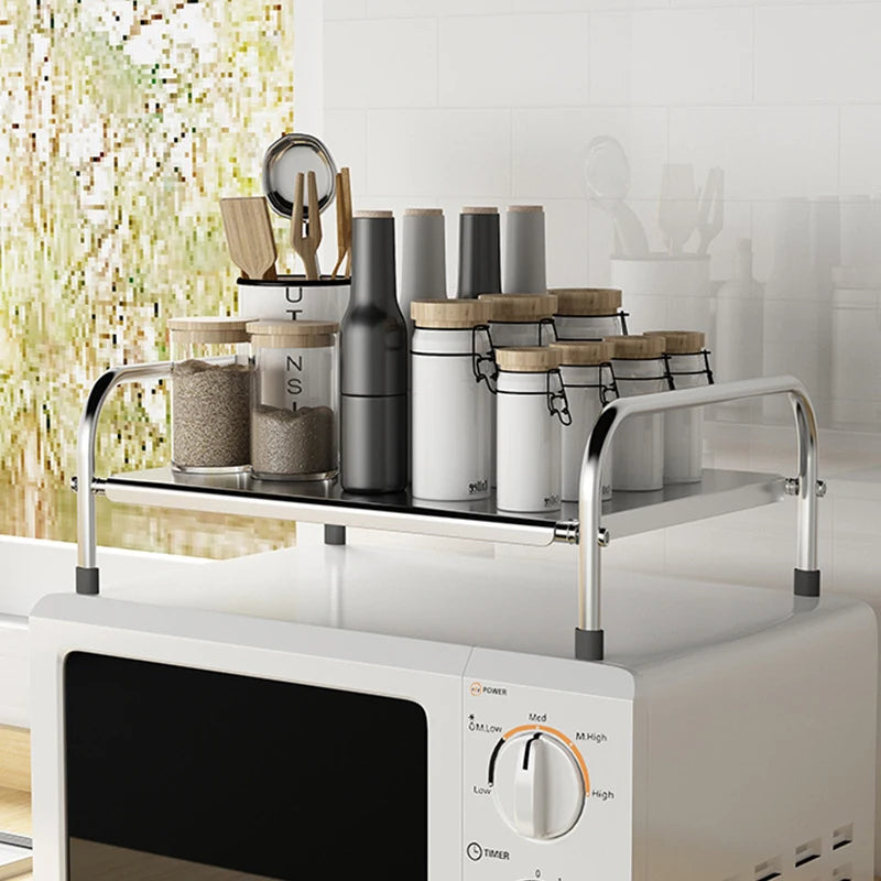 Kitchen Stainless Steel Induction Cooker Rack Floor Mounted Multifunctional Shelf Gas Stove Support Kitchen Accessories.
