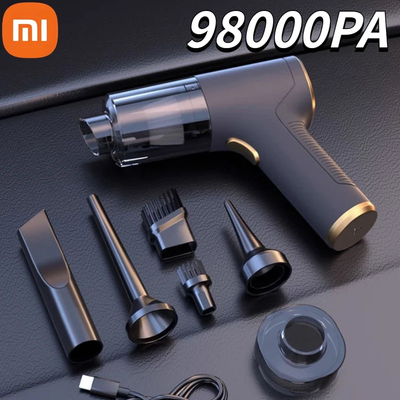  Xiaomi 98000PA Mini Car Vacuum Cleaner Cordless Powerful Wireless Car Cleaner HandHeld Portable Vacuum Home Car Cleaner