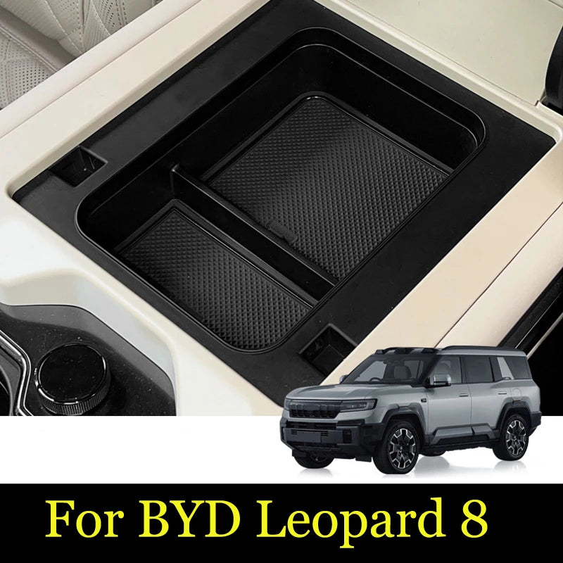 For BYD Equation Leopard 8 2025 2024 Car Styling Central Control Storage Box Central Dedicated Storage Box Auto Accessories