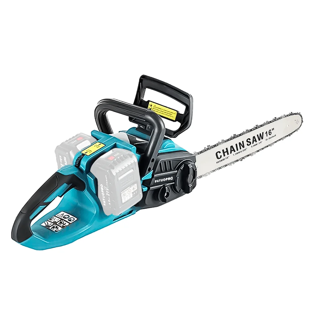Brushless 16Inch Cordless Electric Chain Saw Woodworking Tools For Orchard Branch Handheld Cutter For Makita Battery(No Battery)