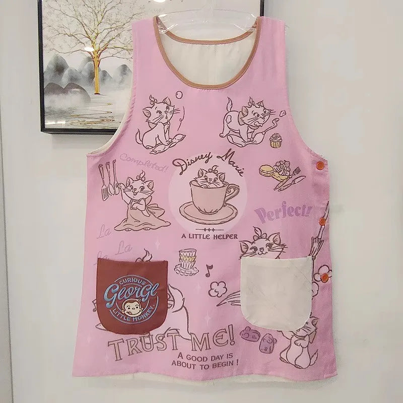 Miniso Hello Kitty Polyester Cotton Adult Apron Women Men Household Kitchen Product Avental De Cozinha Delantal Cocina