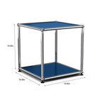 Storage Cabinet Storage Shelf Stainless Steel Metal Board Living Room Cabinet Sideboard Cabinet Modular Furniture-No Keys