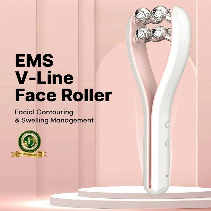 EMS Roller Face-Slimming Artifact V-Face Beauty Facial Massager For Firming And Lifting The Face