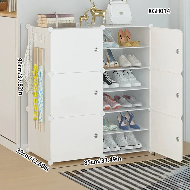 Shoe Rack Simple Home Entrance Indoor Good-Looking Storage Dustproof Dormitory Bedroom Rental House Plastic Shoe Cabinet