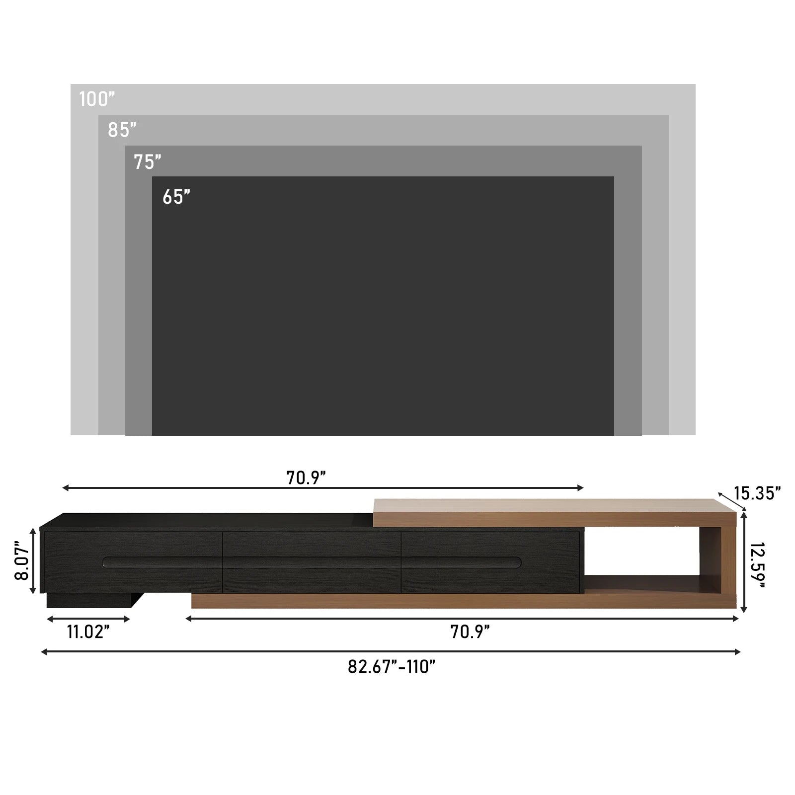 Living Room Extendable TV Stand