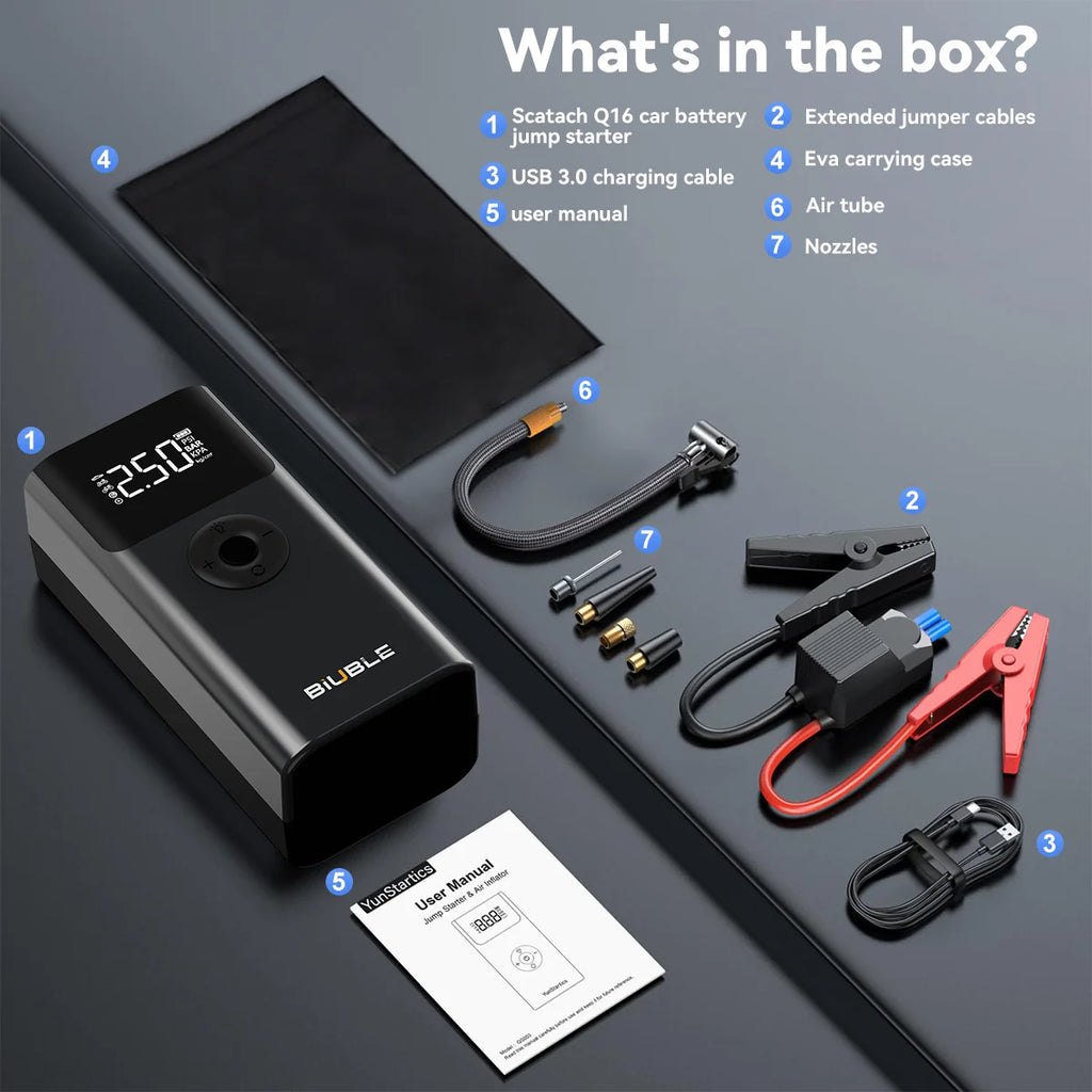 Car Jump Starter 4000A/7000A 15800mAh/26800mAh Car Battery Auto Battery Booster Starting Device for Petrol Diesel Powerbank
