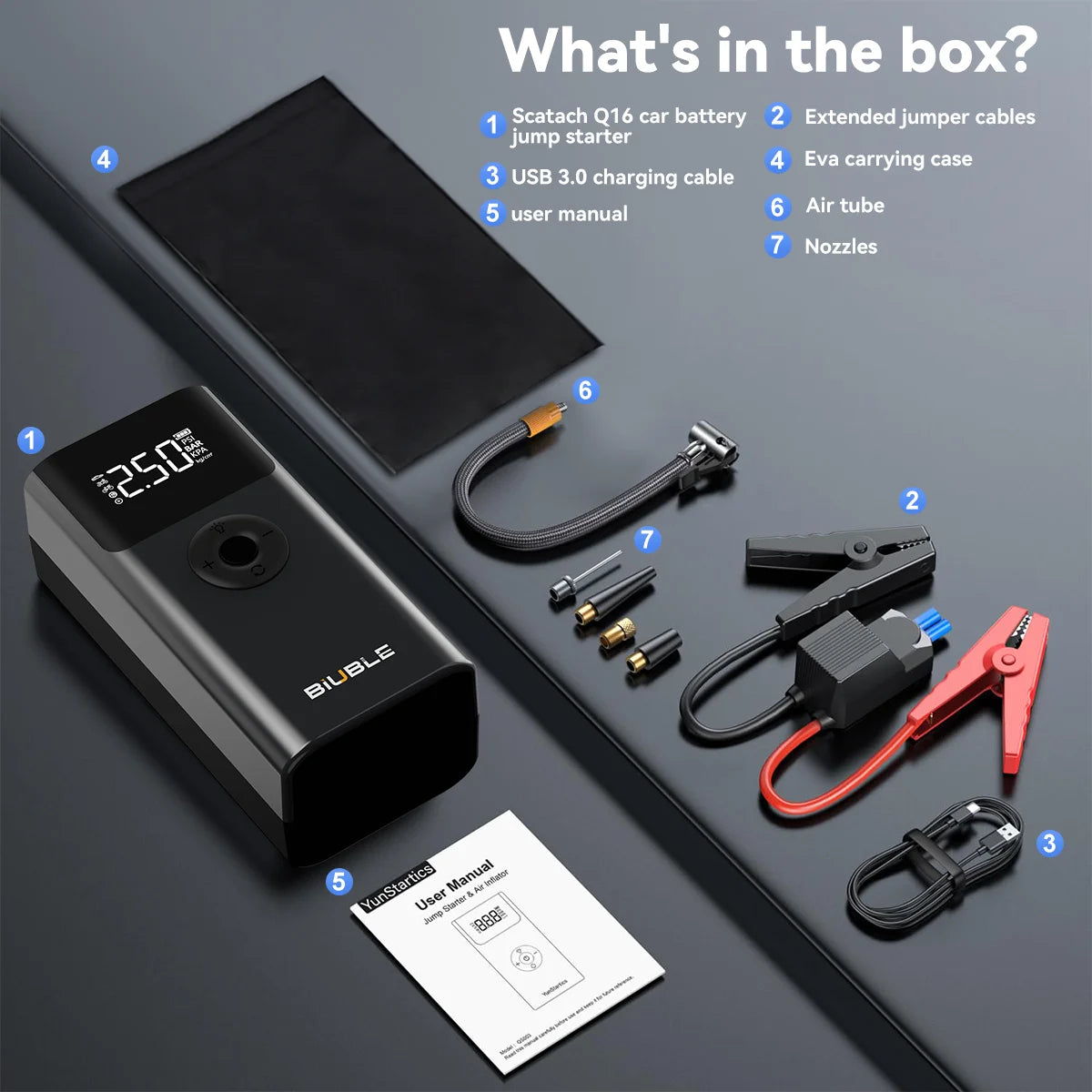 Car Jump Starter 4000A/7000A 15800mAh/26800mAh Car Battery Auto Battery Booster Starting Device for Petrol Diesel Powerbank